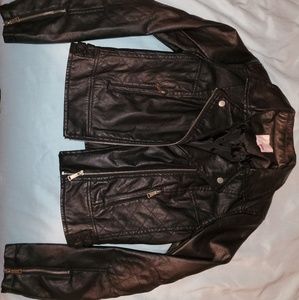 Black leather like jacket